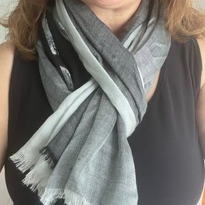 Calvin Klein gray black scarf….